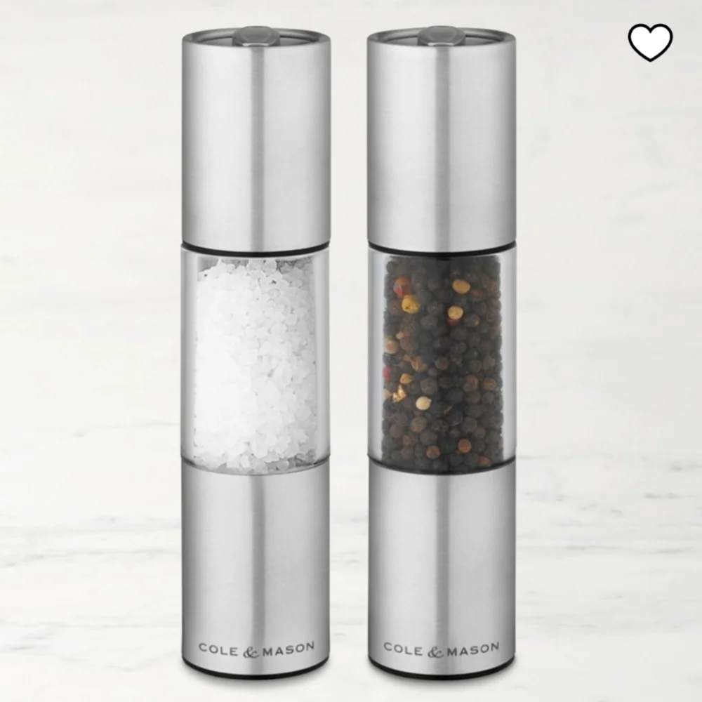 ❤️BUY 5 GET 3 FREE Cole & Mason Oslo Silver Salt and Pepper Grinder Set